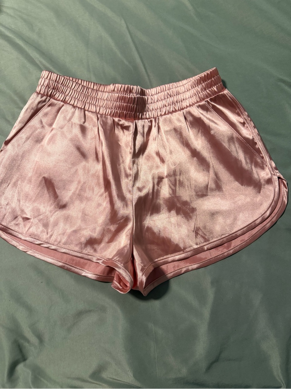 H&M Satin Pink Athletic Lounge Shorts